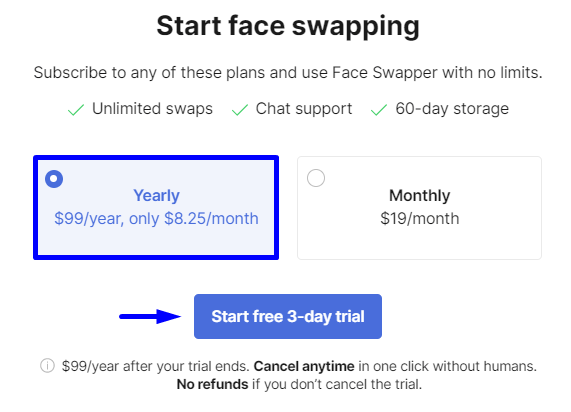 face swapper pricing
